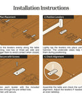 Installation guide for Table Leaf Leveler With Screws Pack Of 12 For Stable Dining Tables 3/4 Inch Wide By 1 5/8 Inch Long