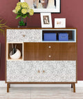 Gray Granite Contact Paper Peel And Stick 36x197 Inch Waterproof Self Adhesive Vinyl Wrap on wood cabinet