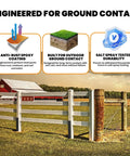 Fence Post Repair Kit Beefed Up Heavy Duty 11 Gauge Steel Anchor Bracket For 4x4 And 6x6 Wood Posts Reinforcement For Leaning Or Broken Fences Pack Of Four All Weather Outdoor Use in garden with epoxied steel