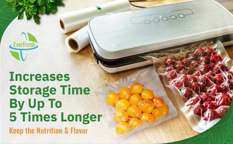 Pro Grade 11 Inch By 25 Foot Vacuum Sealer Rolls Four Pack With Fifteen Percent Thicker Embossing FoodSaver Compatible BPA Free Commercial Grade Bags