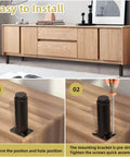 Rock Solid Metal Replacement Furniture Legs With Quick Five To Nine Inch Adjustable Height Range Badass Eight Hundred Pound Heavy Load Support For Couches And Beds Pair installation process showing mounting brackets.