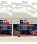 Top Shelf Satin Finish Paver Sealer For Natural Stone And Concrete Surfaces Beast Mode Polymer Shield Against Elements 4 Gallon Driveway Coating Made In Usa, four 1-gallon bottles of sealant.