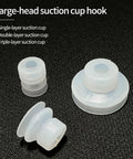 Double Bellows Vacuum Suction Cup 0.79 Inch 20mm DP20 With 8mm Mounting Hole Soft Silicone Pad on black surface