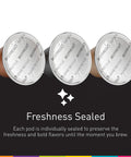 Original Machine Compatible Espresso Pods Grab N Go Variety Pack In Aluminum Capsules Caramel Vanilla Chocolate Flavors 120 Capsules Six Boxes Of 20 Kosher Certified Not VertuoLine Compatible