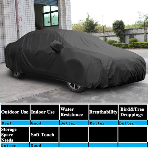 All Weather Waterproof Car Cover For Sedan Keeps Your Ride Protected From Rain And Sun Universal Fit With Windproof Straps