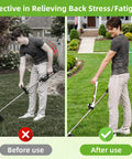 Ergonomic Trimmer Grip With Shoulder Harness For Upright Trimming Weed Eater Handle Extension And String Trimmer