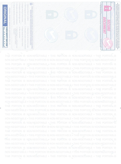 Top Shelf Business Voucher Checks With Check On Top Format Built For QuickBooks And Quicken Systems Featuring Blue Linen Grain With Security Marks And Custom Brand Logos For Nuts And Bolts Bill Tracking In A Ready Five Hundred Sheet Roll
