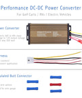 High Performance 36V And 48V To 12V Dc Dc Step Down Voltage Converter For Golf Carts Rvs And Campers Plug And Play Wiring Harness.