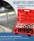 Amazon 28-piece press and pull sleeve kit in red case with assorted bushings, bearings, seals for automotive removal