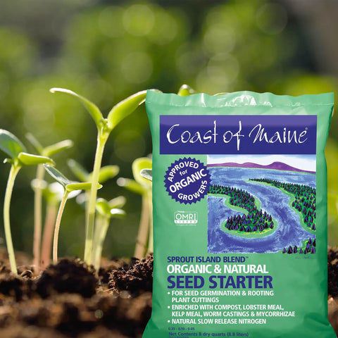 Bag of Coast of Maine Organic Seed Starting Mix With Compost, Manure, Mycorrhizae, Worm Castings and Kelp, 8 Qt