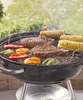 Premium 22 Inch Charcoal Grill Portable Outdoor BBQ Grill With Durable Plated Steel Grates Porcelain Enamel Bowl cooked food