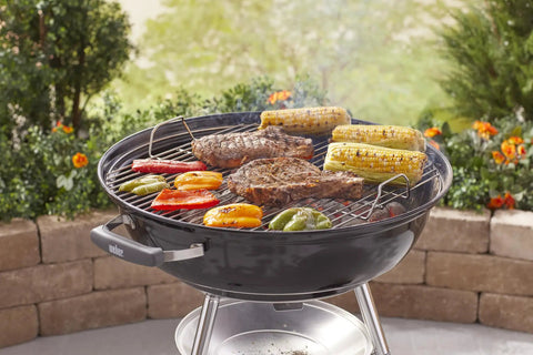 Premium 22 Inch Charcoal Grill Portable Outdoor BBQ Grill With Durable Plated Steel Grates Porcelain Enamel Bowl cooked food