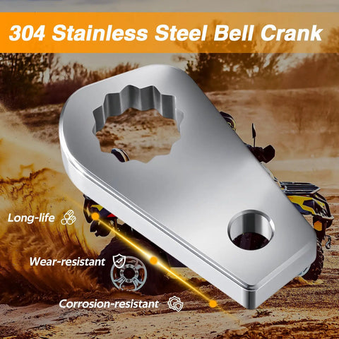 Steel High Low Reverse Bell Crank Lever Heavy Duty Replacement For Polaris Sportsman Magnum Trail Blazer Scrambler Big Boss ATV 1994 To 2007 Shift Linkage 3233153, 304 stainless steel