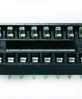 16 Pin DIP IC Socket, 2 Row, 2.54mm Pitch, Solder Type DIP Socket Adapter For PCB Boards, Durable Reusable Socket