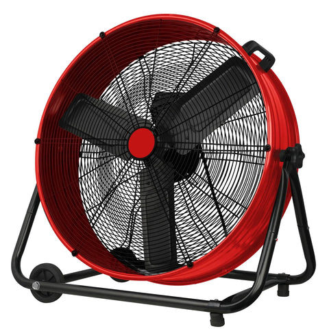 Heavy Duty 24 Inch Industrial Floor Fan With High Velocity Airflow, 3 Speed Settings, 4800 To 8800 CFM, Durable Metal Blades, 360 Degree