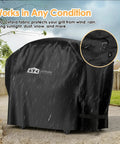 Heavy Duty Waterproof Outdoor Pizza Oven Table Cover For Grill Cart, UV Fade Resistant And Rip Proof, 600D Oxford Fabric With PVC Liner, Keeps Your Stand Safe, Fits 59 Inch Long By 35.43 Inch Wide By 49.21 Inch High, covering grill
