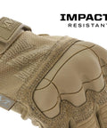 Close-up of MPact 3 Tactical Work Gloves With Touchscreen Capability And Finger Reinforcement Abrasion Resistant Synthetic Leather.