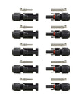 5 Pair Solar Panel Cable Connectors Set With Waterproof And Dustproof Male And Female Plug And Play Quick Connects For Parallel PV Arrays
