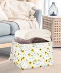 Kick Butt Foldable Storage Bin With Lid And Handles Built From Heavy Duty 300D Oxford Fabric For Roomy Collapsible Organization Crate with blankets.