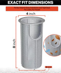 SPX2800M Pool Pump Basket Replacement For Max Flo SP1800 And SP2800 Heavy Duty Pool Filter Strainer Basket 4x8 inch size