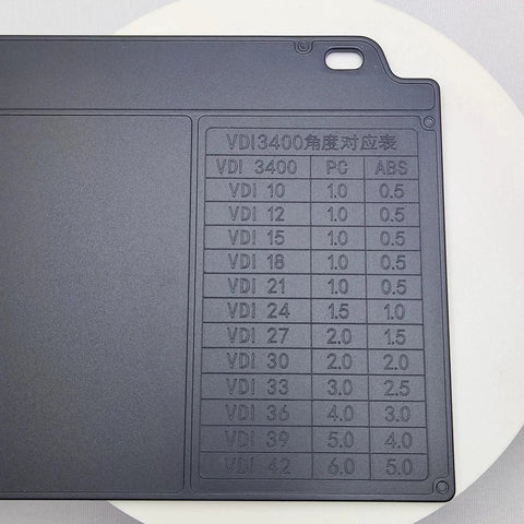 Surface Roughness Comparison Block Pro Grade VDI 12 To 45 Spark Erosion Texture Plate For EDM Mold Grain Finish Gauge 160x100mm Gray, high precision reference block with VDI scale table