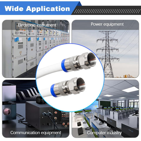Wide application of coax cable crimper tool set for RG59 RG6 RG58 with wire stripper and compression fittings in multiple industries