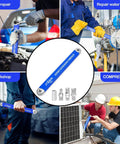 15 Inch Offset Extension Wrench Set For Tight Spaces, Impact Ready, Beefy Heavy Duty High Carbon Steel With Chrome Finish shown in use.