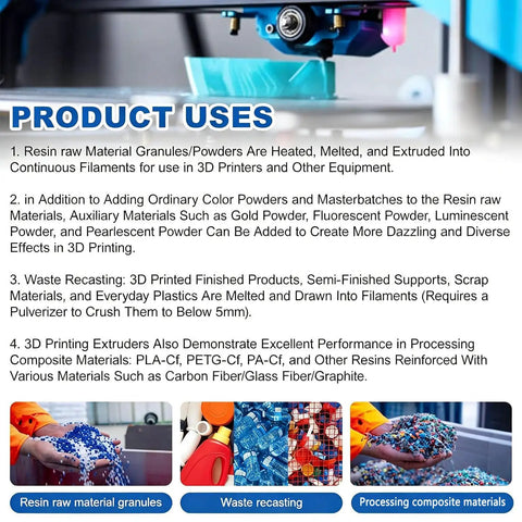No Sweat 3D Filament Extruder Maker Machine With 1000w Power And Pid Temperature Control For Quick Diy Projects And Turning Waste Plastic Into Premium Filament At Lightning Pace