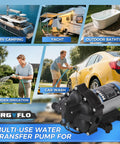 Upgraded 110V AC Fresh Water Pump 7GPM 70PSI Five Chamber Self Priming Diaphragm Pump for RVs and marine use