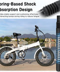 Suspension Seatpost For Lectric XP Series Bikes 31.8mm Shock Absorber Saddle Pole With Smooth Ride shown on bike and spring design.