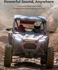 Off-road vehicle with Six Speaker Metal UTV Sound Bar, 25 Inch IP65 Waterproof ATV and Golf Cart Speaker With RGB Lights.