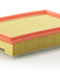 Engine Air Filter Replacement with Prefilter for BMW, fits 1992-2006 models, improves dirt separation and blocks dust, side view