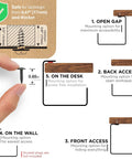 Under Desk Cable Management Kit Set Of 2 With Ducts And Tray showing installation options for desk organization