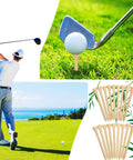 Bulk 2000 Pack Bamboo Golf Tees Two And Three Quarters Inch Natural Wood Color Friction Reducing Tees For Side Spin in use