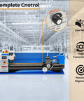 Top Tier 8 By 30 Inch Mini Precision Metal Lathe Machine With 750 Watt Variable Speed Control And Digital Display Readout showing control panel and features.