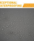 Top Shelf Self Adhesive Rubber Roofing Roll 39 Inches By 16 4 Feet Gray shows waterproof membrane with water droplets.