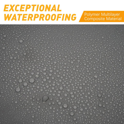 Top Shelf Self Adhesive Rubber Roofing Roll 39 Inches By 16 4 Feet Gray shows waterproof membrane with water droplets.