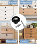 4 Piece Round Drawer Pulls And Knobs For Cabinets And Drawers With Fantasy Flower Lotus Design Easy Install Rust Resistant Glass And ABS Handles Durable Dresser Cabinet Hardware With Stainless Steel Screws on furniture