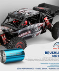 4WD 1 To 12 Scale Brushless RC Truck With Metal Chassis All Terrain Off Road RTR 2 4Ghz Radio Speeds Up To 75 Kmh for Adults