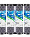 1 Micron 2.5 Inch By 10 Inch Whole House CTO Carbon Water Filter Cartridge Replacement For Under Sink Systems 4 Pack That Keeps Chlorine Odor Out And Water Tastes Fresher At Home Fits WFPFC8002 WFPFC9001 FXWTC SCWH-5 WHCF-WHWC WHEF-WHWC