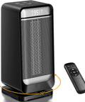 Portable 1500W Space Heater With 70 Degree Oscillation, Digital Display, Thermostat, Remote Control, Ideal for Desk Use