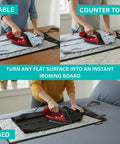 Over The Door Clothes Steamer Pad For Ironing And Garment Steam XL Protective Press Mat used on table, counter, bed