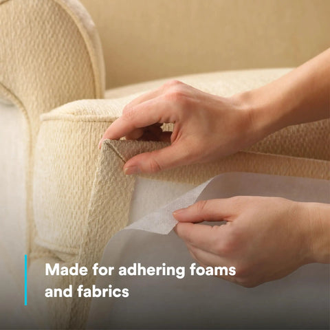 Foam And Fabric Spray Adhesive With Low VOC Under 25 Percent, High Tack And Quick Grab For Foam And Fabric, Open Time For Precise Positioning, Orange 74 CA Formula, 19 Oz Net Weight used on upholstery foam and fabric