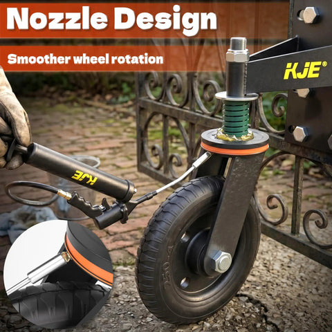 Installed Heavy Duty Gate Wheel For Fences And Farm Gates, 8 Inch Wheel with 360 Degree Rotation, spring loaded caster