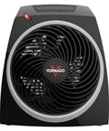 Front view of Personal Vortex Space Heater For Desk And Office, Two Heat Settings, Cool-Touch Exterior, Tip-Over Safe, Quiet Operation