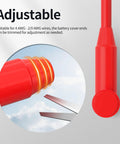 Close-up of adjustable red silicone cover from Ten Pack Silicone Battery Terminal Covers For Car Truck RV And Solar Posts One Quarter Inch Five Sixteenths Inch And Three Eighths Inch Stud Terminal Protector Boots For Heavy Gauge Cables