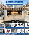 Direct From Yard Aluminum Commercial Food Truck With Dot Certified Mobile Catering Trailer Built Solid For Launching Your Street Food Hustle Without Middleman Fuss showing exterior with awning and standard equipment features.