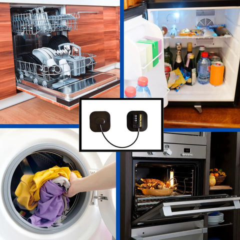 Heavy Duty Fridge Lock For Kids With Password, Stainless Steel Child Safety Lock showcased in kitchen environment images
