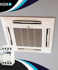 Four Pole 60 Amp AC Contactor With 110 120V Coil, Normally Closed, Heavy Duty Replacement next to air conditioner vent.