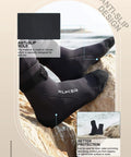 3mm Neoprene Water Socks For Beach And Outdoor Water Sports Sandproof Dive And Volleyball Socks All Day Comfy Quick Dry Non Slip Grippy Soles For Snorkeling Kayaking Surfing And Wet Shoes Alternative showing anti-slip design and protection on rocks.